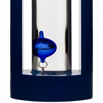Термометр «Галилео» в деревянном корпусе, синий фото 