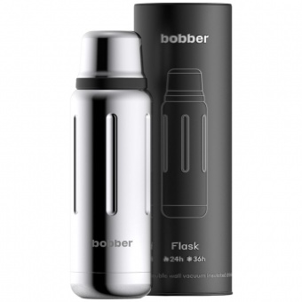 Термос Flask 470, вакуумный, стальной зеркальный фото 