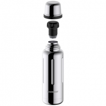 Термос Flask 470, вакуумный, стальной зеркальный фото 