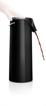 Термос с механической помпой Pump, черный фото 