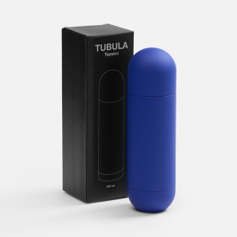 Термос Tubula Soft Touch, синий фото 