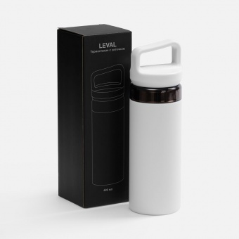 Термостакан Leval с ситечком, белый фото 