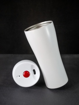 Термостакан Solingen, вакуумный, герметичный, белый фото 