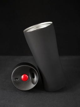 Термостакан Solingen, вакуумный, герметичный, черный фото 