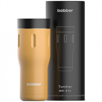Термостакан Tumbler 470, вакуумный, оранжевый фото 