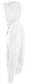 Толстовка мужская на молнии Soul Men 290 с контрастным капюшоном, белая фото 4