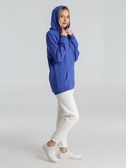 Толстовка с капюшоном унисекс Hoodie, ярко-синий меланж фото 19