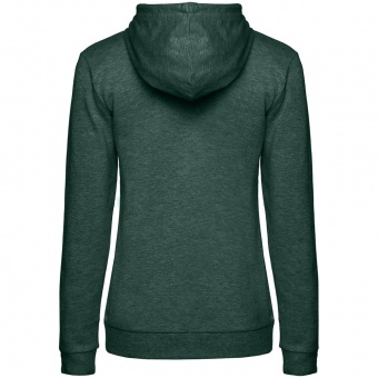 Толстовка с капюшоном женская Hoodie, темно-зеленый меланж фото 2