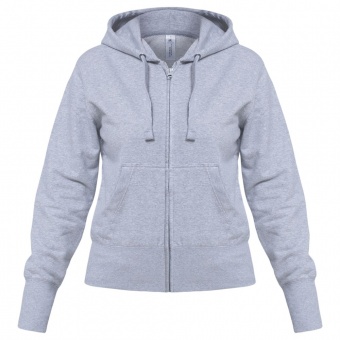 Толстовка женская Hooded Full Zip серый меланж