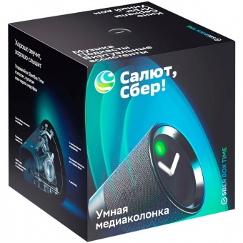 Умная медиаколонка SberBox Time, черная фото 