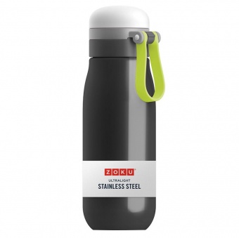 Вакуумная бутылка для воды Zoku, черная фото 