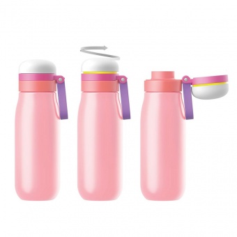 Вакуумная бутылка для воды Zoku, розовая фото 