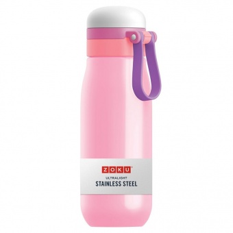 Вакуумная бутылка для воды Zoku, розовая фото 