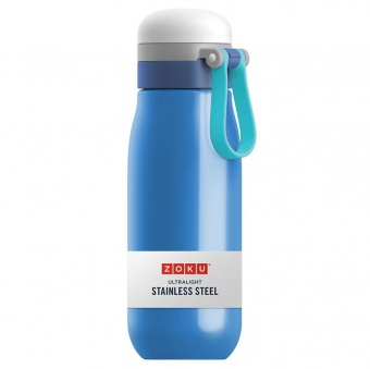 Вакуумная бутылка для воды Zoku, синяя фото 