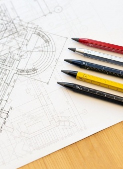 Вечный карандаш Construction Endless, серебристый фото 
