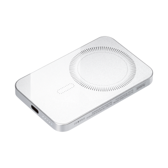 Внешний аккумулятор Artex PD 5000mAh с функцией беспроводной зарядки 15W, серебряный фото 