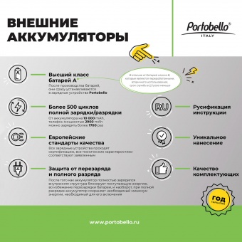 Внешний аккумулятор, Aster PB, 2000 mAh, белый/зеленый, подарочная упаковка с блистером фото 