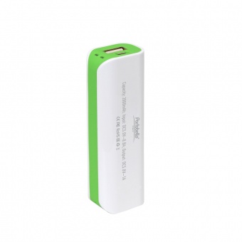 Внешний аккумулятор, Aster PB, 2000 mAh, белый/зеленый, транзитная упаковка фото 