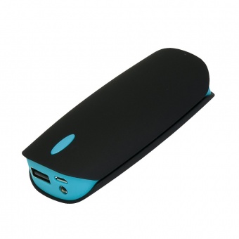Внешний аккумулятор, Cleo PB, 4000 mAh, черный/аква, подарочная упаковка фото 