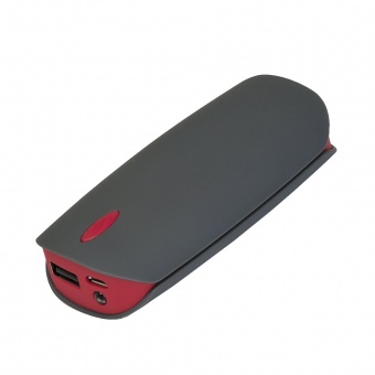 Внешний аккумулятор, Cleo PB, 4000 mAh, серый/красный, транзитная упаковка фото 