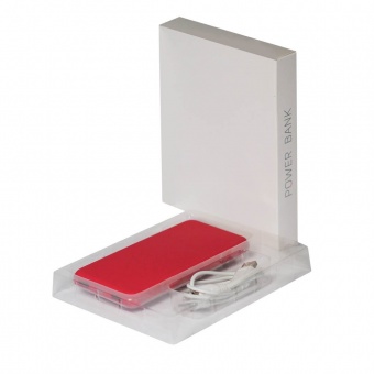 Внешний аккумулятор, Grand PB, 10000 mAh, красный, подарочная упаковка с блистером фото 5