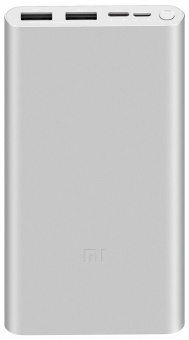 Внешний аккумулятор Mi Power Bank 3, 10000 мАч, серебристый фото 