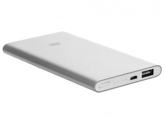 Внешний аккумулятор MI Powerbank 2, 5000 мАч, серебристый фото 