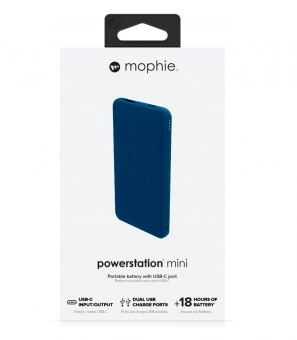 Внешний аккумулятор Mophie Powerstation Mini 5000 мАч, синий фото 