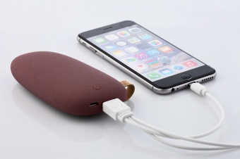 Внешний аккумулятор Pebble 5200 мАч, винный фото 