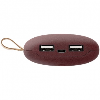 Внешний аккумулятор Pebble 7800 мАч, винный фото 