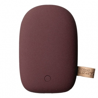 Внешний аккумулятор Pebble 7800 мАч, винный фото 