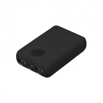 Внешний аккумулятор, Portu PB, 10000 mAh, черный (с белым кабелем) фото 