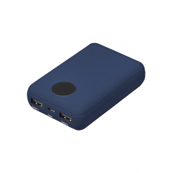 Внешний аккумулятор, Portu PB, 10000 mAh, синий (с белым кабелем) фото 