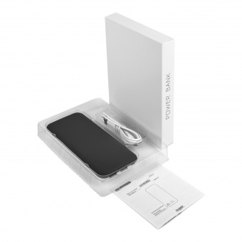 Внешний аккумулятор, Slim NEO, 10000 mAh, серый/белый фото 