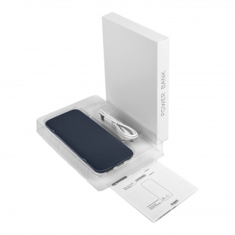 Внешний аккумулятор, Slim NEO, 10000 mAh, синий/белый фото 