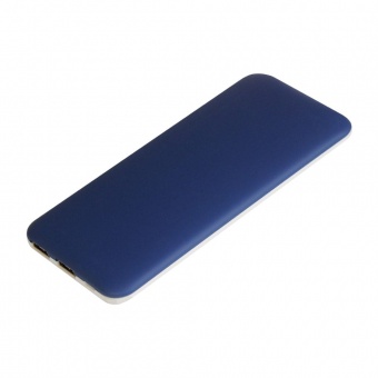Внешний аккумулятор, Slim PB, 5000 mAh, синий/белый, подарочная упаковка фото 