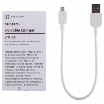 Внешний аккумулятор Sony 5800 мАч, белый фото 