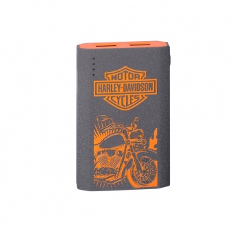 Внешний аккумулятор, Stone Island PB, 7800 mAh, т.-серый/оранжевый, подарочная упаковка фото 