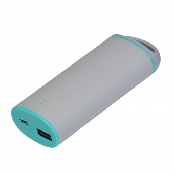 Внешний аккумулятор, Travel Max PB, 4000 mAh, серый/мятный, подарочная упаковка фото 