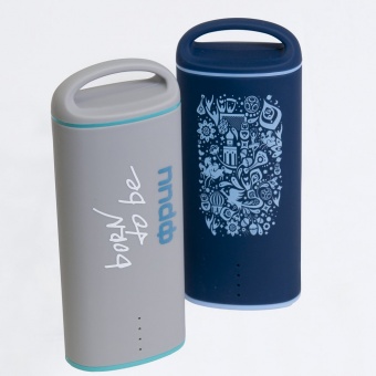 Внешний аккумулятор, Travel Max PB, 4000 mAh, синий/голубой, подарочная упаковка с блистером фото 