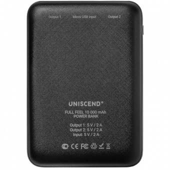 Внешний аккумулятор Uniscend Full Feel 10000 мАч с индикатором, черный фото 