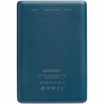 Внешний аккумулятор Uniscend Full Feel Color 5000 мАч, темно-синий фото 