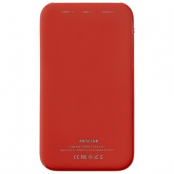 Внешний аккумулятор Uniscend Half Day Compact 5000 мAч, красный фото 3