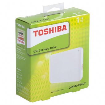 Внешний диск Toshiba Ready, USB 3.0, 1Тб, белый фото 