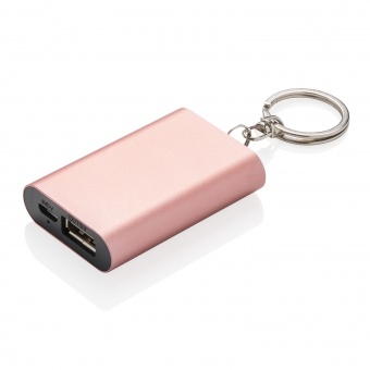 Зарядное устройство на 1000 мАч с брелком, розовый фото 