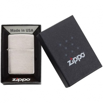Зажигалка Zippo Armor Brushed, матовая серебристая фото 