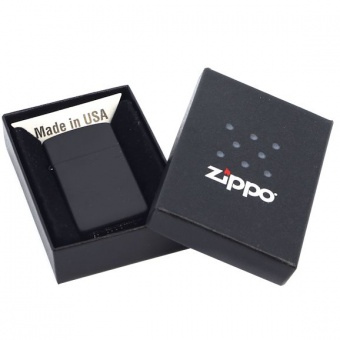 Зажигалка Zippo Slim Matt, матовая черная фото 