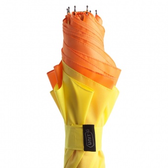 Зонт наоборот Unit Style, трость, оранжево-желтый фото 4