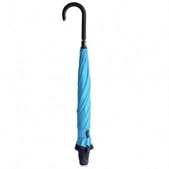 Зонт наоборот Unit Style, трость, сине-голубой фото 