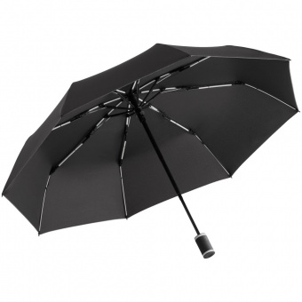 Зонт складной AOC Mini с цветными спицами, белый фото 
